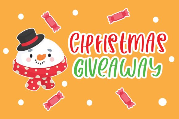 Christmas Giveaway Font for Holiday Crafts and Branding