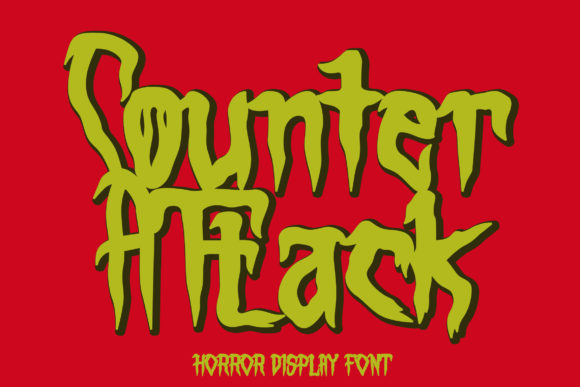 Counter Attack Font: Dramatic Horror Display Typography