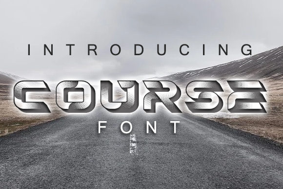 Course: A Bold and Stylish 3D Display Font for Editorial Design