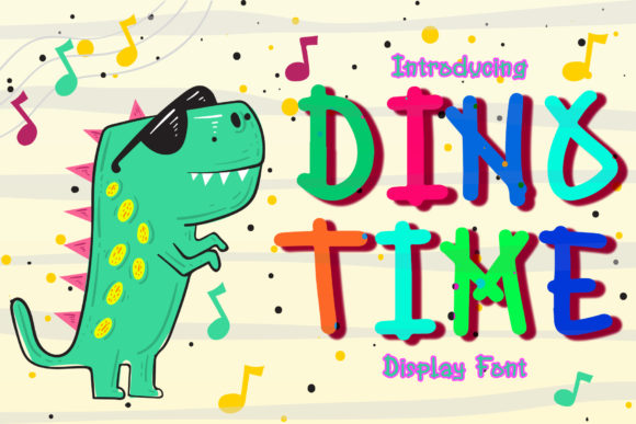 Dino Time: A Playful Display Font for Engaging Content