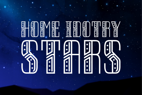 Discover the Versatility of Home Idotry Stars Font