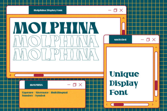 Molphina Font: Retro Display Type for Handmade Labels