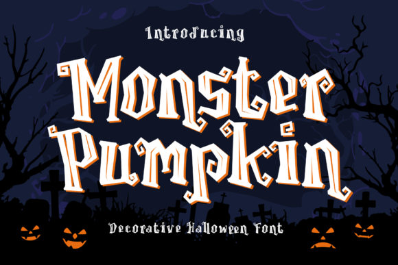 Monster Pumpkin Font for Spooky Halloween Branding