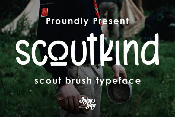 Scoutkind: A Quirky Brushed Font for Creative Branding